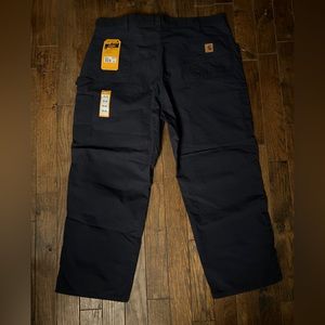 Men’s Carhartt Navy Loose Fit Canvas Pants Sz 46x30 NWT